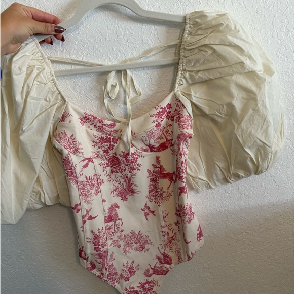 NWT FREE PEOPLE PRAIRIE ROSE BODYSUIT - Picture 2 of 6